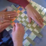 A woven paper technique to transform two unloved pieces into something new.